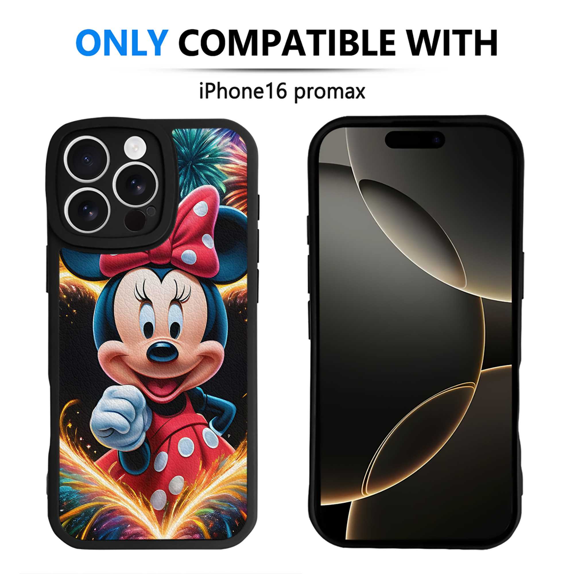 （画像用） ミッキーマウス Mickey Mouse 【iPhone 16シリーズ対応】シリコンスマホケース（レザー調） 材質：シリコン